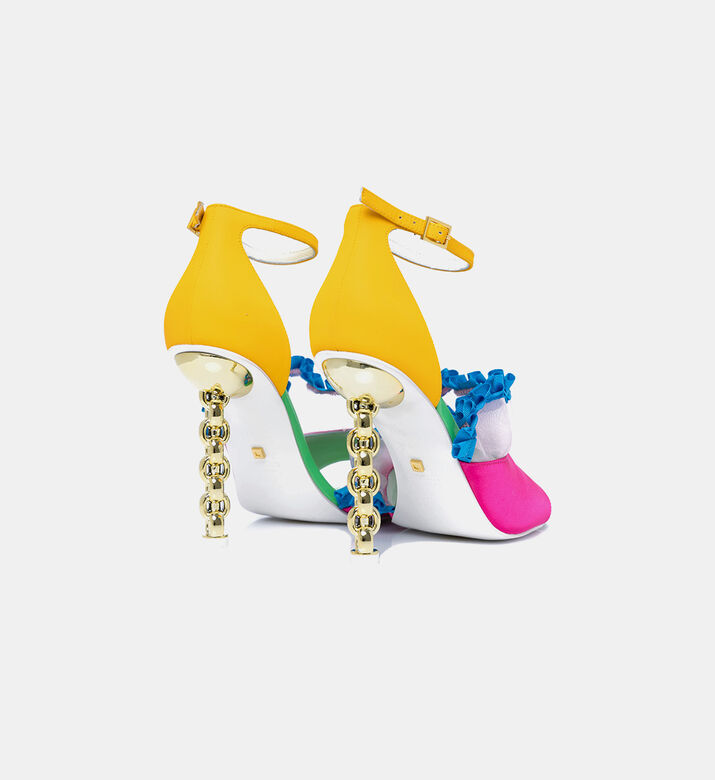 Ruffled Ribbon Sandals