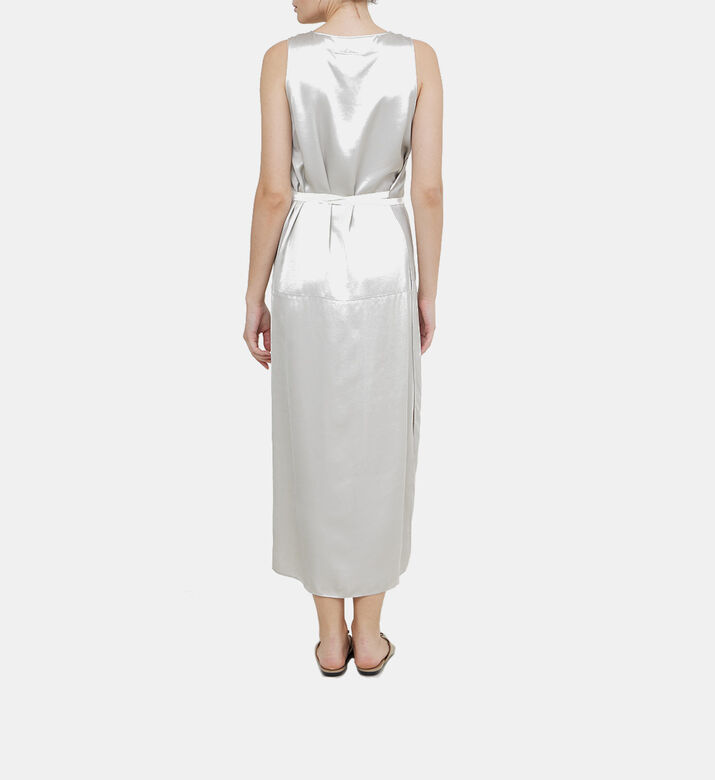 Satin Side-slit Midi Dress Satin Side-slit Midi Dress