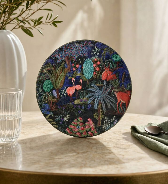 Gien Jardin Du Palais 4-piece Dessert Plate Set, 22-cm, Model View