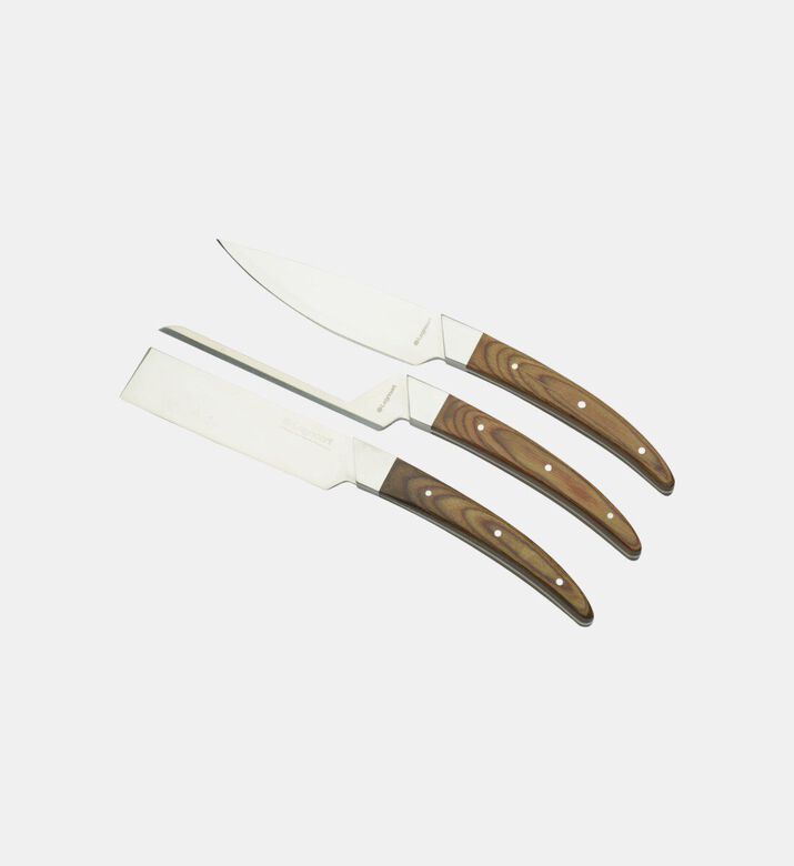 Legnoart Caseus Steel Cheese Knife Set, Camel, Packshot View