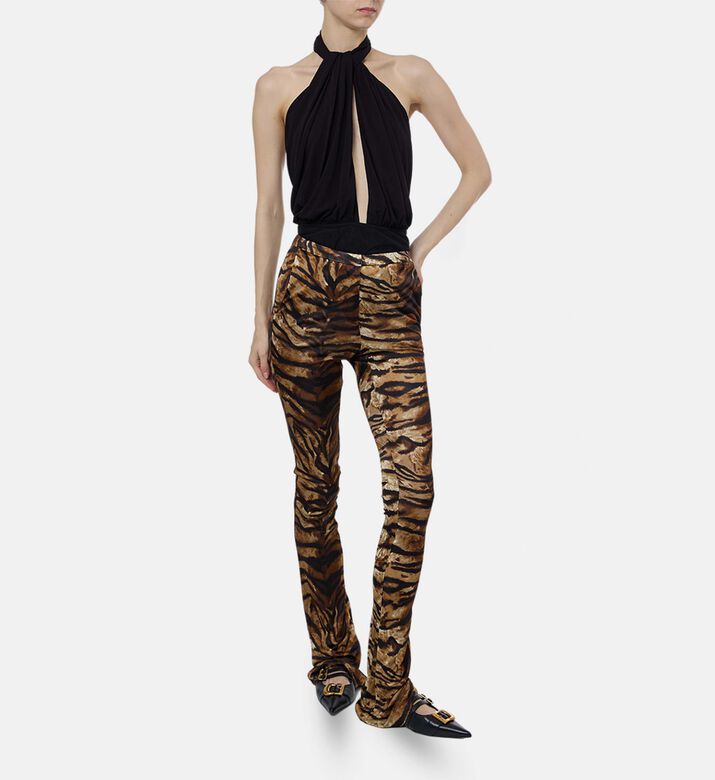 Ronny Kobo Leopard-print Regular-fit Pants, Model View