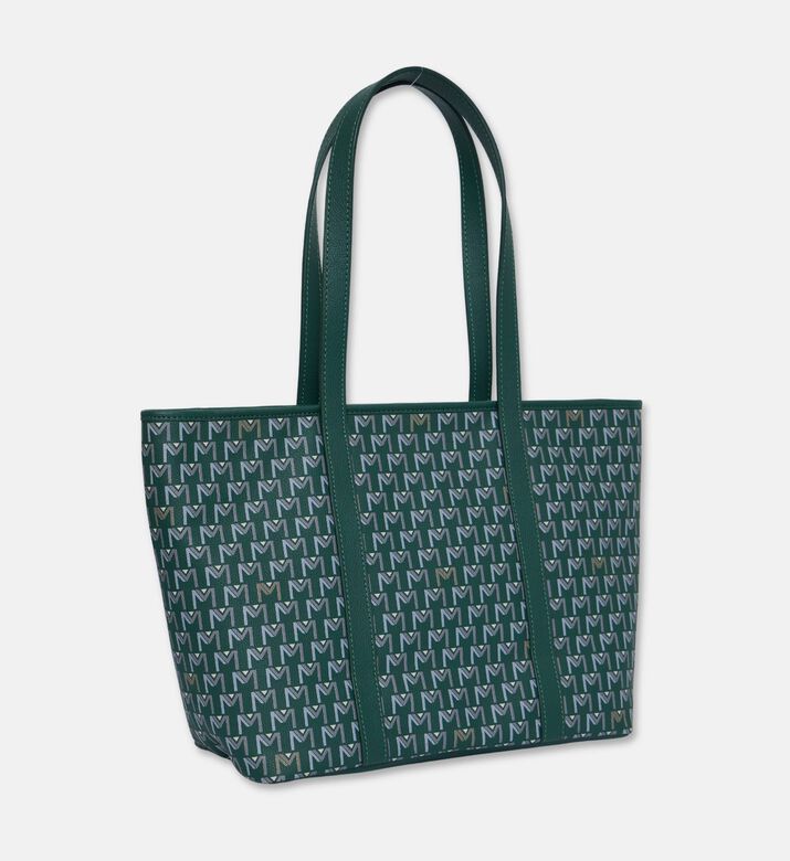 Maya.M All-over Monogram Medium Zip Tote Bag, Khaki, Packshot View