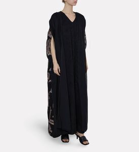 By Febe Arabic Calligraphy Embroidered Abaya, Model View