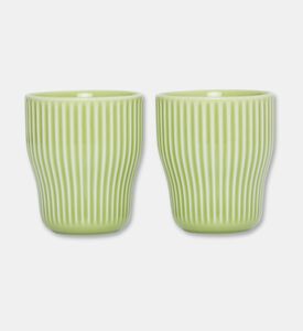 Easy Life Contrasted Handle 2-piece Coffee Espresso Cup Set, Green, Packshot View