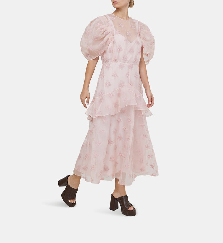 Peplum-detail Short Sleeve Dress