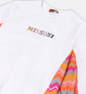 فستان قطن أبيض متعرج للبنات