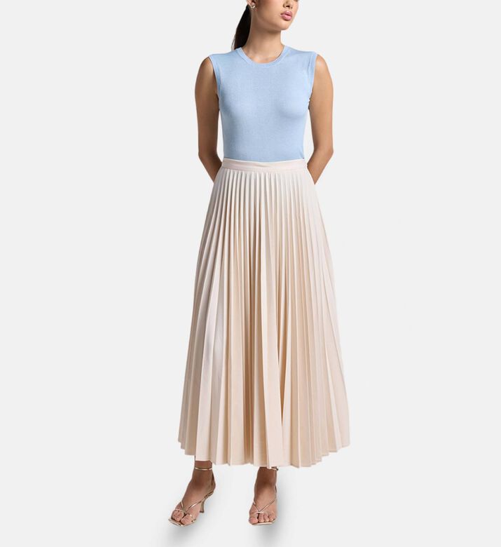 Carter and White Alina Pleated Long Skirt, Model View