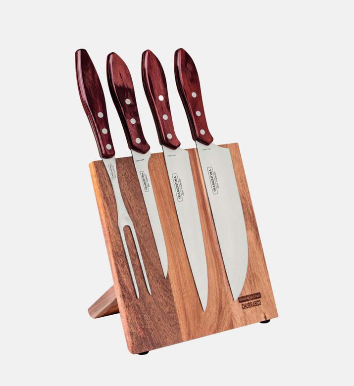 Tramontina Polywood Barbecue 5-piece Set - 22 X 11.5 X 37 Cm, Packshot View