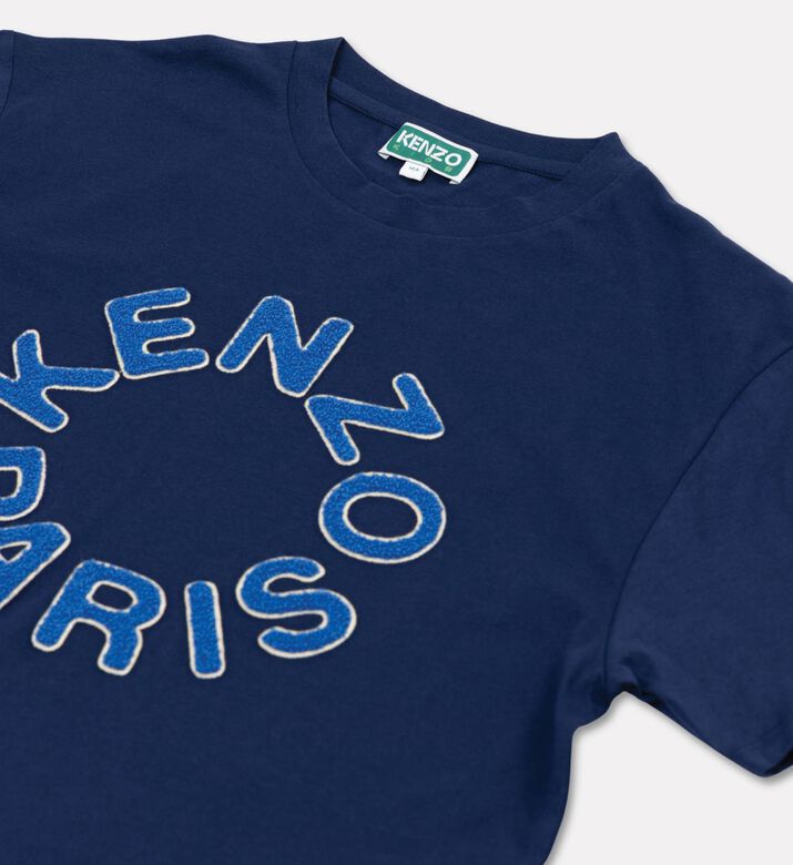 Kenzo Embroidered Detail Organic T-shirt, Blue, 12y, Packshot View