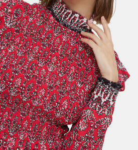 Elvira Smocked Mock Neck Mini Dress