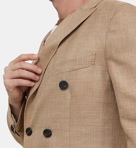 سترة بليزر صوف وفيسكوز بصفي أزرار