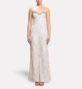 Michael Cinco Tailored Strappy Jumpsuit, Model View