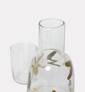 Home Deco and More Flower-print Cylindrical-shape Bottle, Packshot View