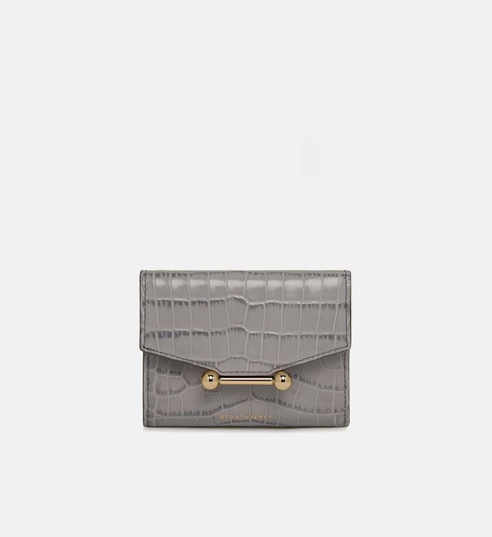 Mosaic Trifold Croc-embossed Wallet