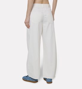 Closed Wide-leg White Jeans, Ecru, 27, Model View