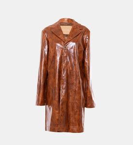 جاكيت سامانثا بجلد صناعي