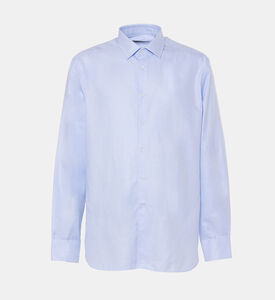 قميص بوبلين قطني بقصة كلاسيكية