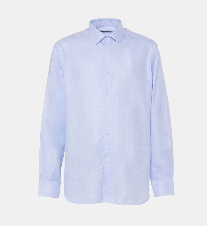 قميص بوبلين قطني بقصة كلاسيكية