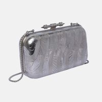 The Sahra Brass Golden Clutch