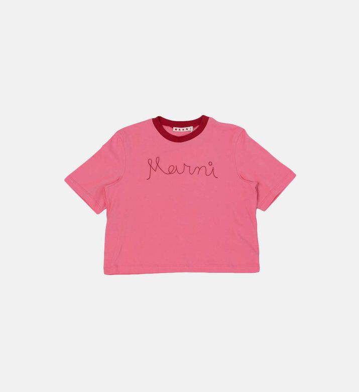 Girl Embroidered-logo T-shirt