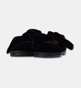 Flabelus Lyra Velvet Bow Slippers, Black, Eu-37, Packshot View