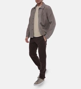 بنطال بساق مستقيم وإغلاق بزر