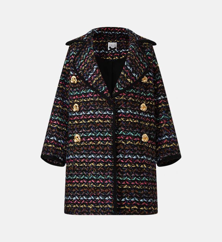 Tweed Double-breasted Coat