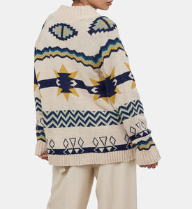 Ethnic Motif Oversized Cardigan