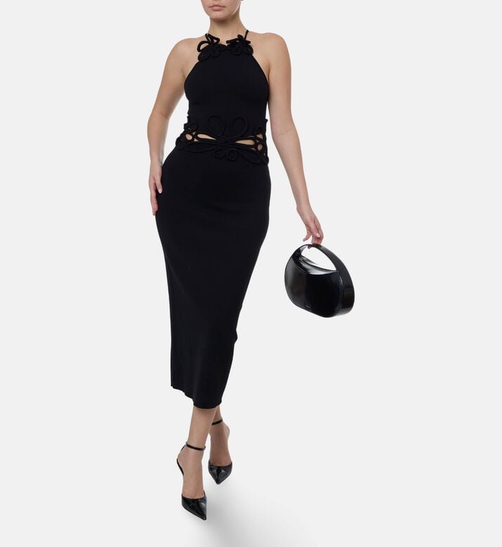 Cult Gaia Floral-embroidery Side Cut-out Dress, Model View