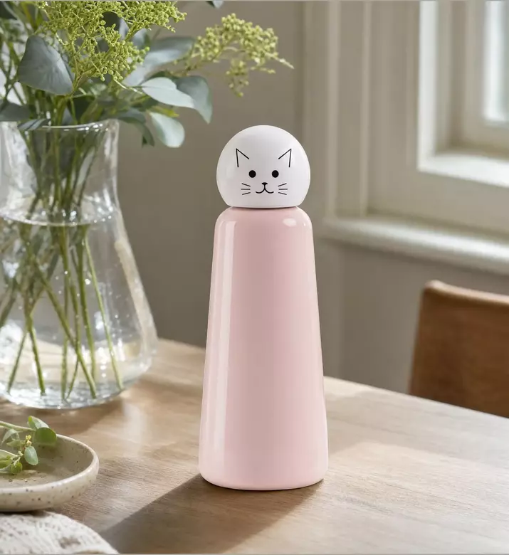 Lund London Skittle Cat Water Bottle, Model View