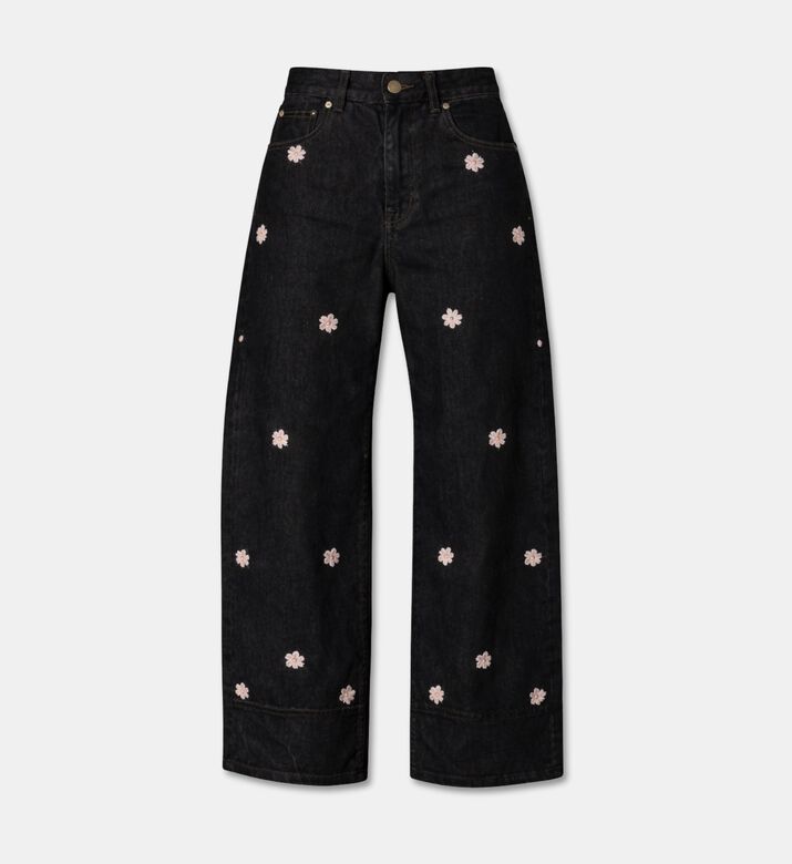 Marni Flower-embellished Denim Pants, Packshot View