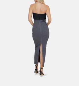 Mixed Gauge Metallic Strapless Gown Mixed Gauge Metallic Strapless Gown