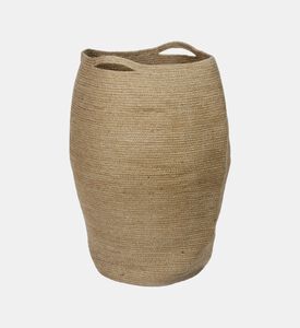 Jute Round Laundry Basket - 38 X 52 X 63 Cm Jute Round Laundry Basket - 38 X 52 X 63 Cm