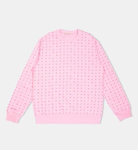 سويت شيرت بطبعة لوغو للبنات الصغيرات