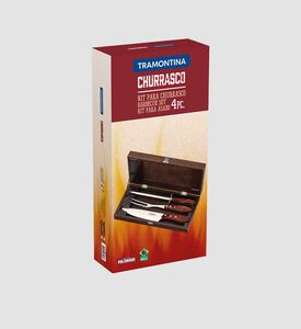 طقم سكين وشوكة للشواء - 37 × 18 × 7 سم