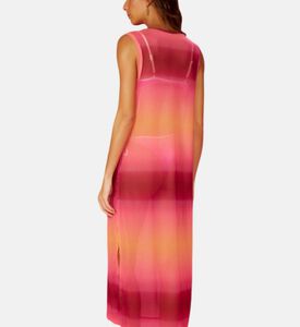 فستان واسع بدون أكمام بتدرج لوني