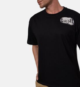 Diesel Blurred-effect Logo T-shirt, Black, M, Model View