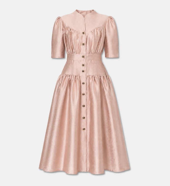 Poca and Poca Ruffle-detail Flared Midi Dress, Packshot View