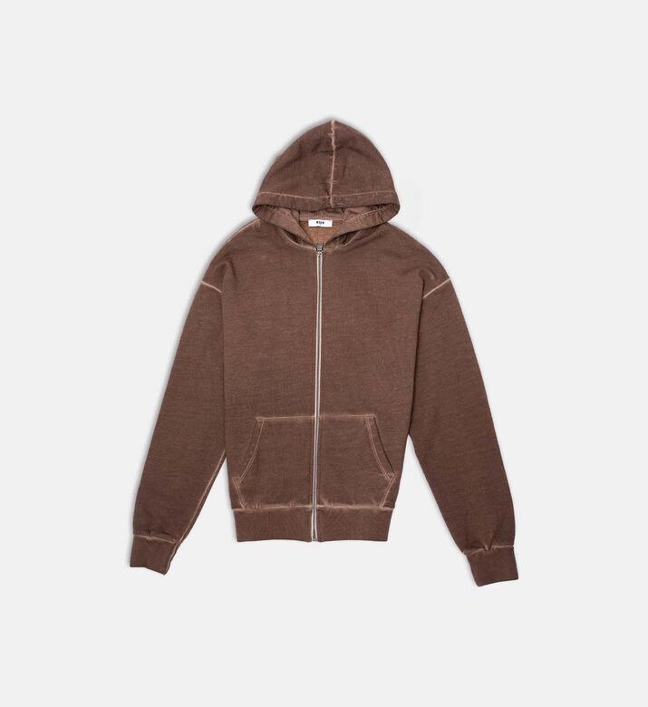 Zip Fastening Hooded Sweater