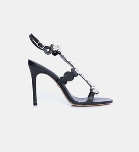 صندل جلد بكعب رفيع