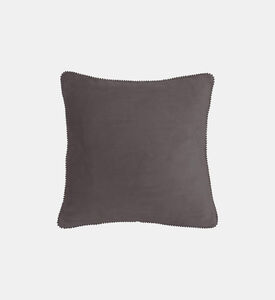 Deko and Co Vince Velvet Square Cushion, Anthracite, 40x40-cm, Packshot View