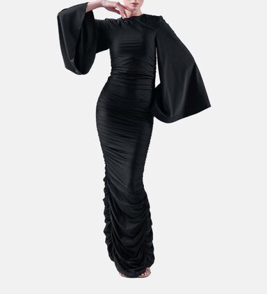 Gathered Design Maxi Dress