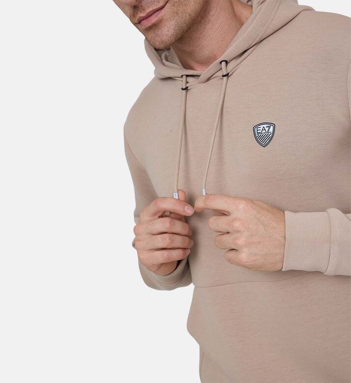 Cotton Chest Logo Hooded Sweatshirt
