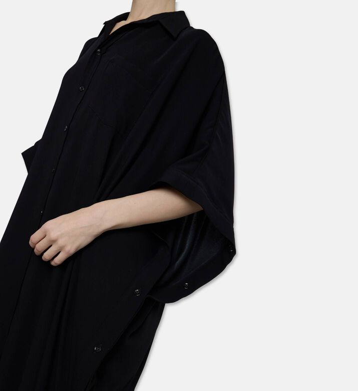 MM6 Button Closure Short-sleeve Midi Dress, Model View