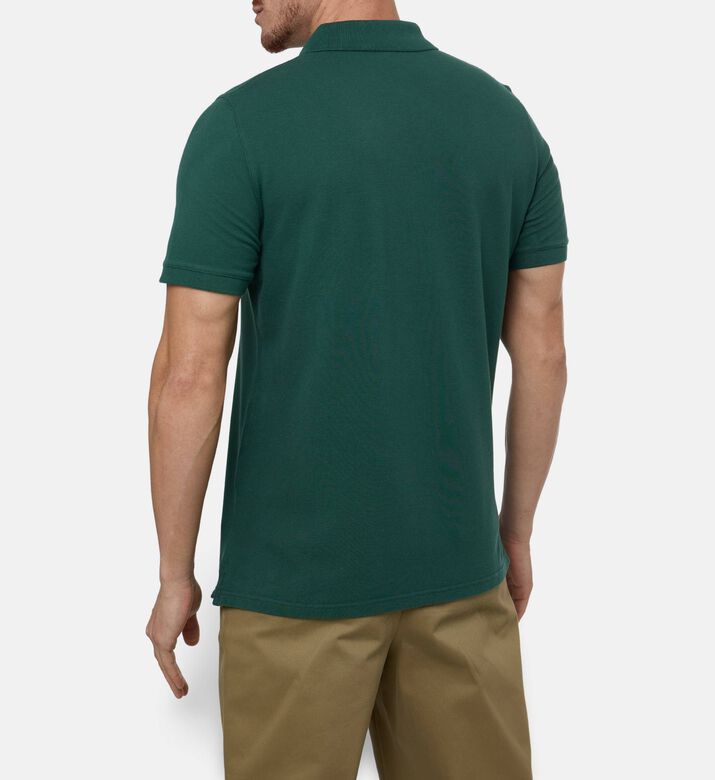 Maison Kitsune Embroidered Patch Polo Shirt, Green, S, Model View