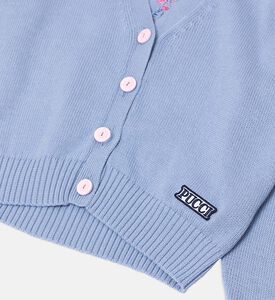 كارديغان محبوك برقعة لوغو