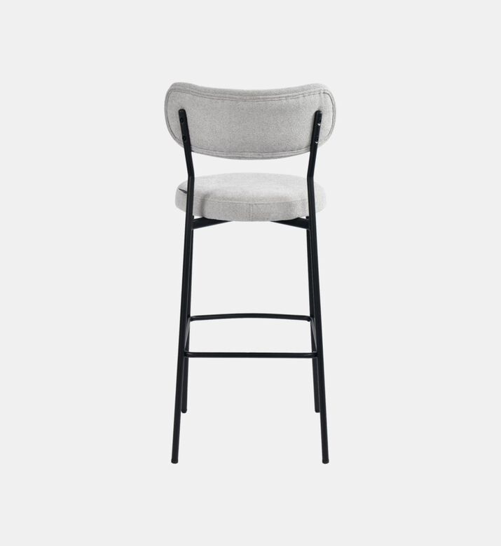 Home Deco and More Archie Fabric Steel Bar Chair Grey, Packshot View