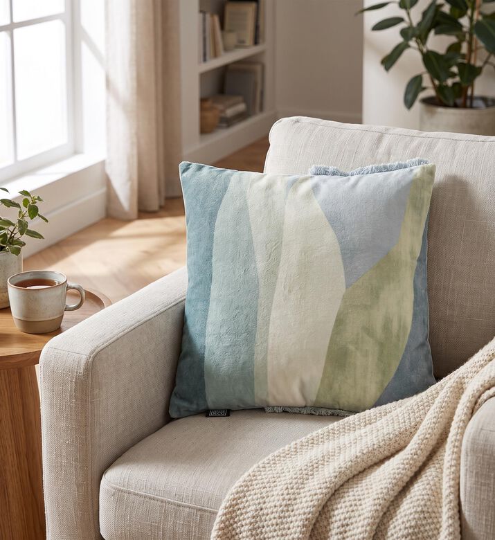 Home Deco and More Velvey Cotton Vaccumed Cushion, Packshot View