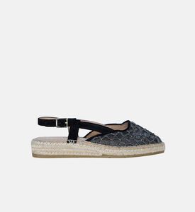 حذاء أسود ببسير خلفي مفتوح