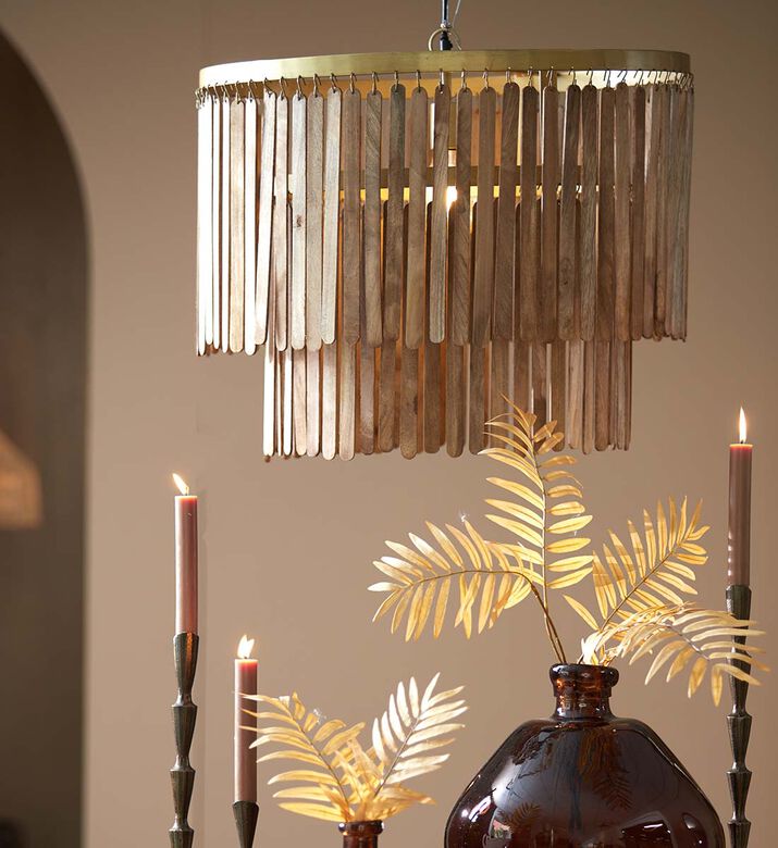 مصباح قلادة خشبي Gularo D45